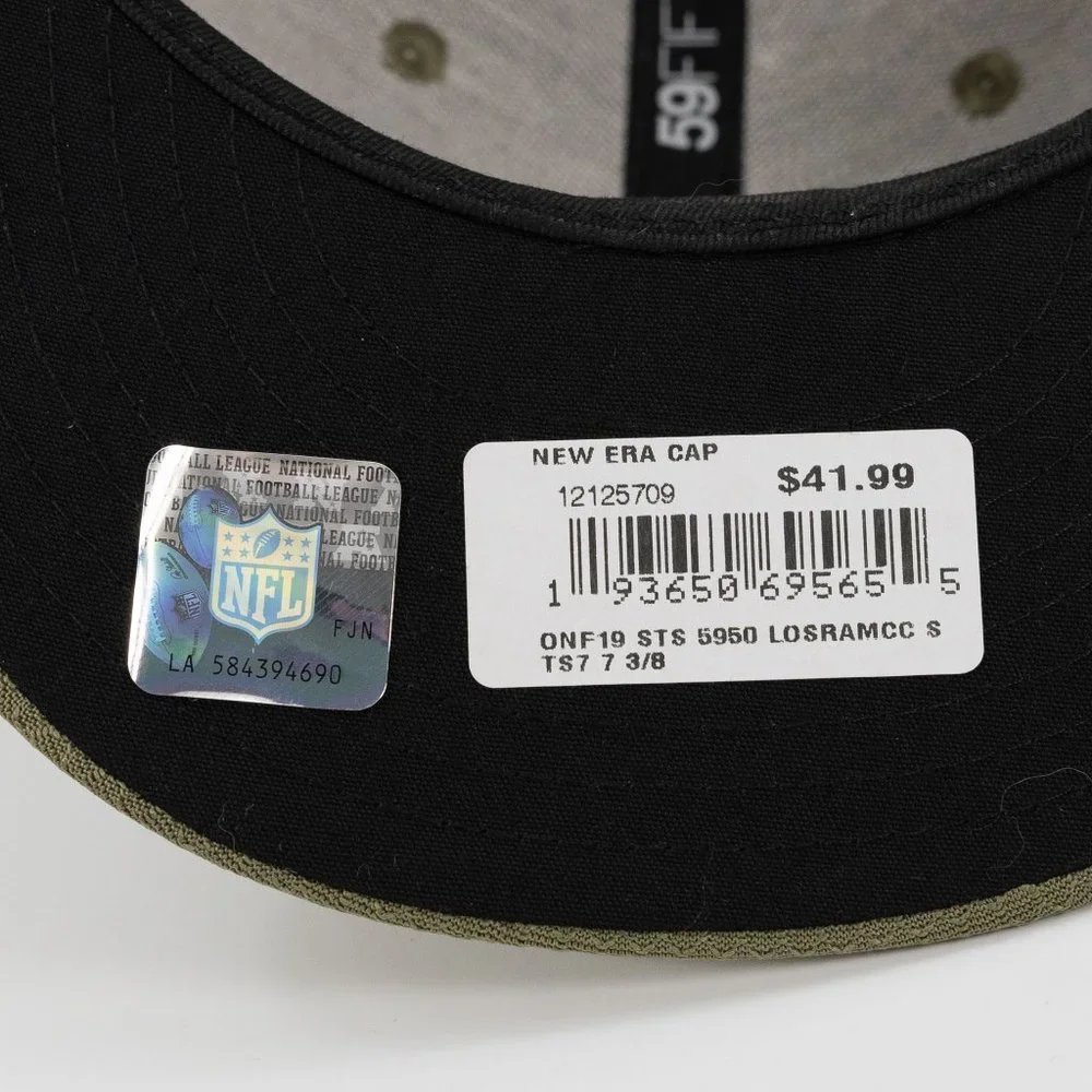 New Era 59FIFTY NFL Los Angeles Rams 'Salute to Service' Cap 12125709 size 7 3/8